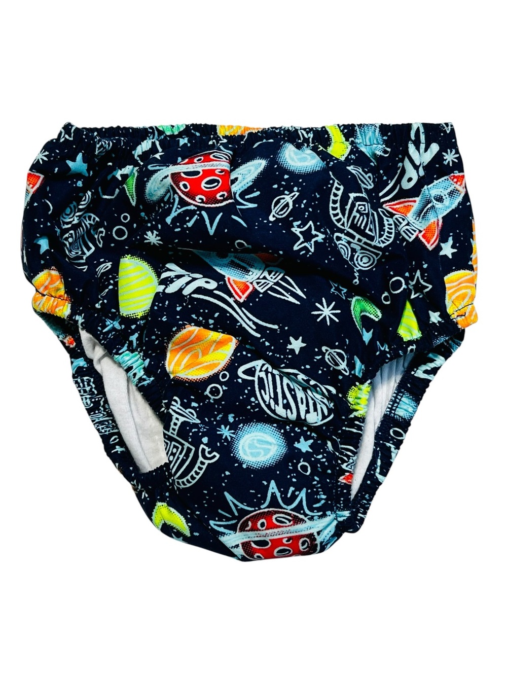 Baby’s Swim Diaper Navy‎ Space-Print Swim Trunks